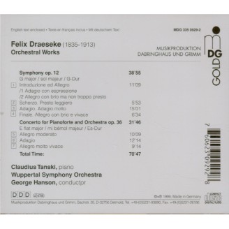 DRAESEKE - Tanski - Concerto pour piano op.36